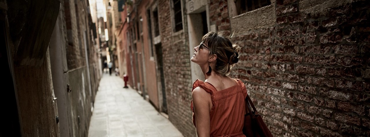 person walking in the street