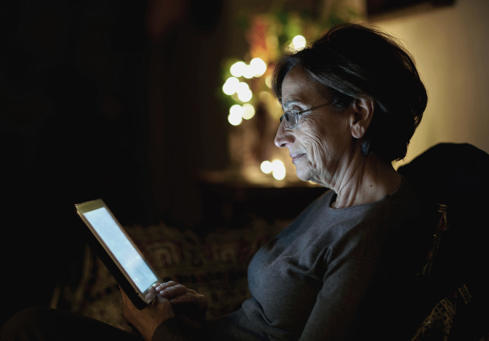 A person using a tablet