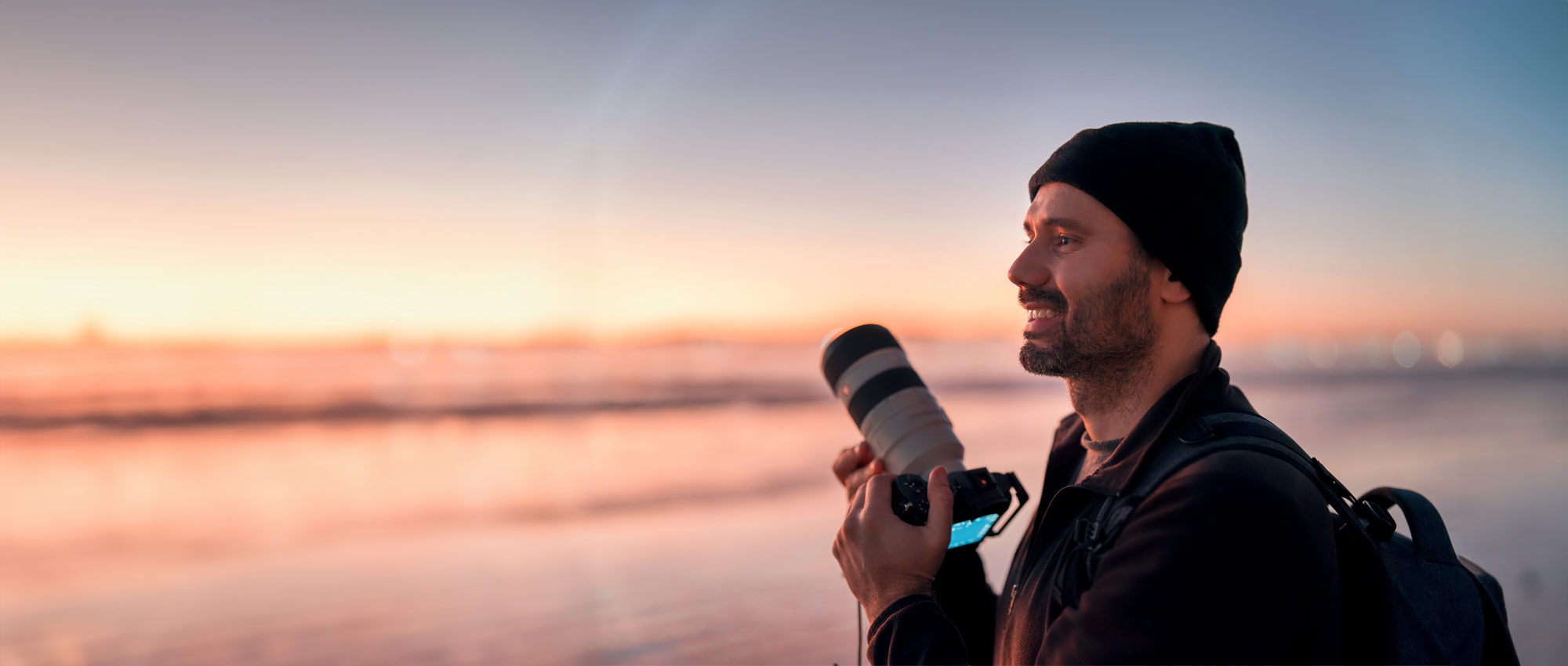 Man holding camera.