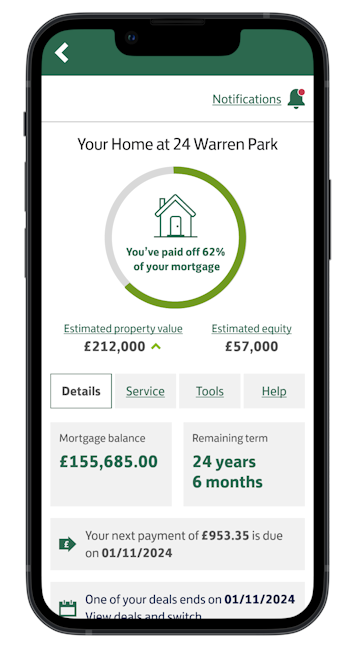 Mobile Banking information about your mortgage